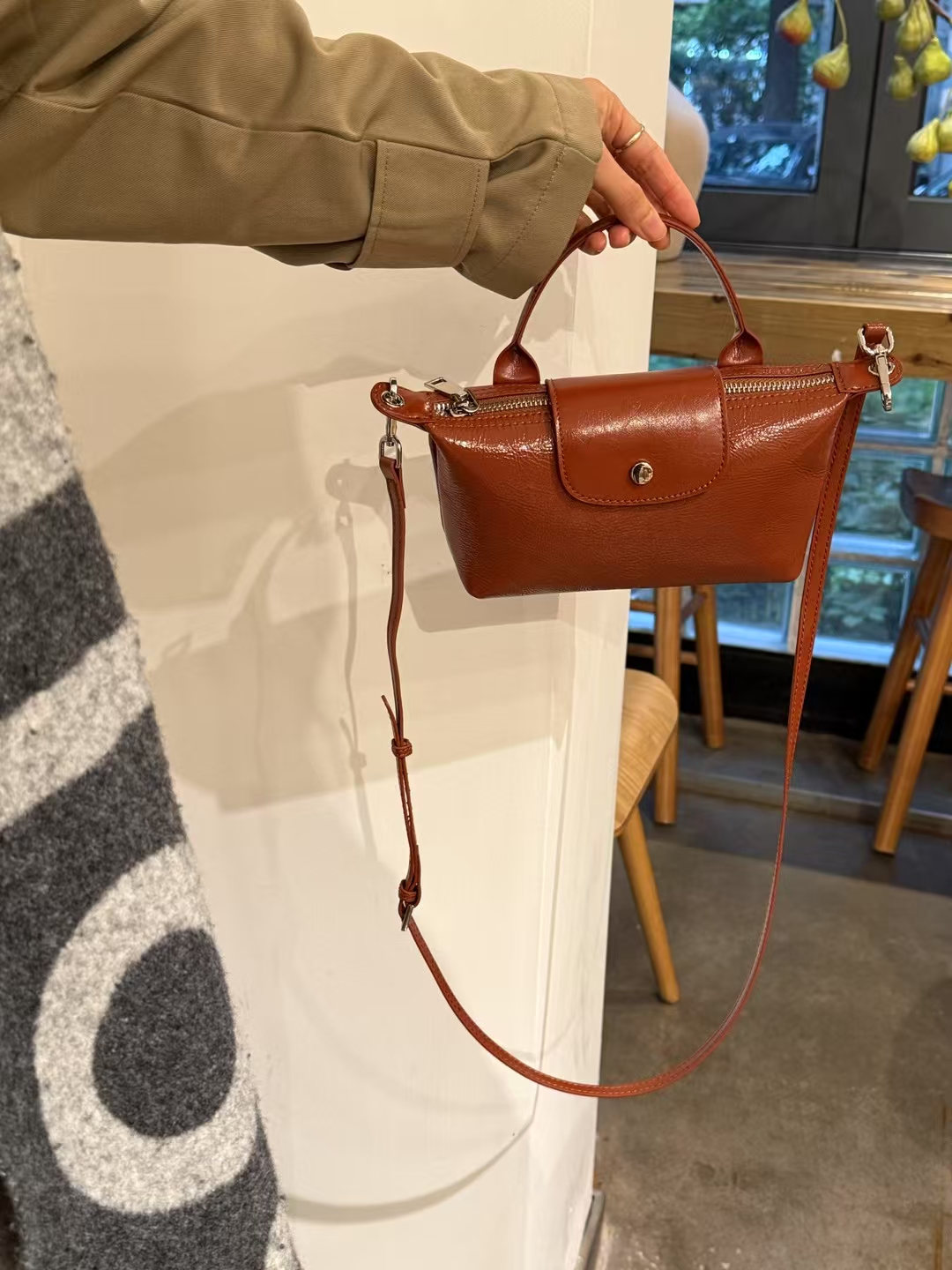 Top-Grain Oil-Waxed Cowhide Small Dumpling Bag genuine leather handbag shoulder bag
