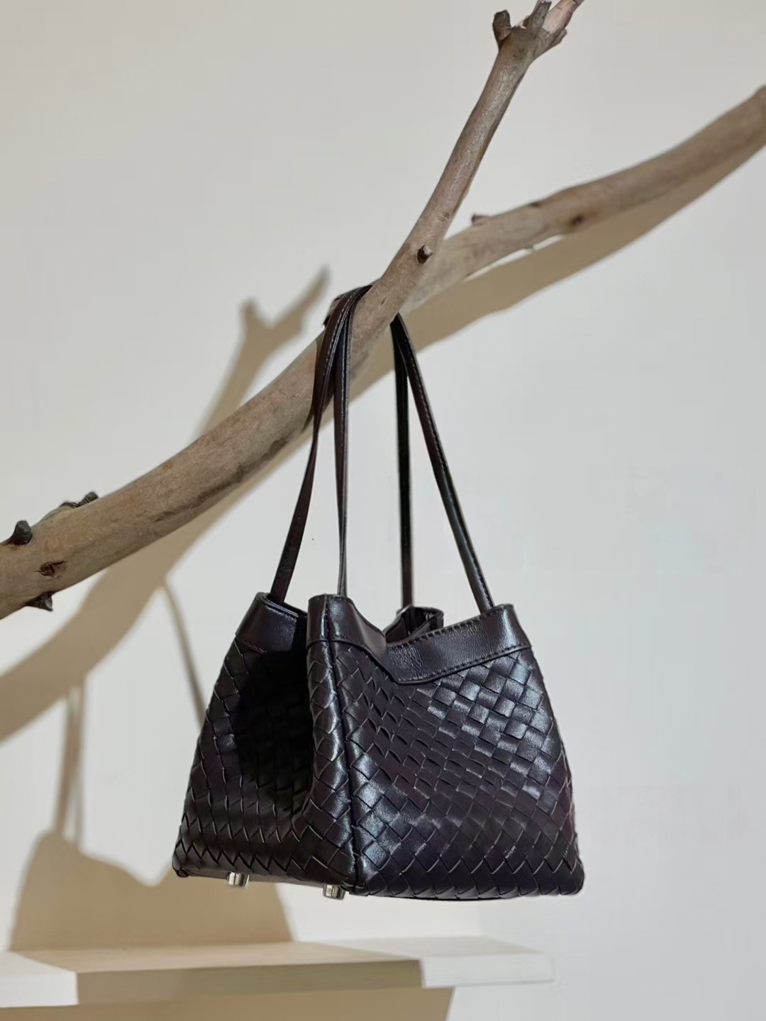 Sheepskin Woven Small Square Bag genuine leather Vegetable basket handbag should bag crossbody bag
