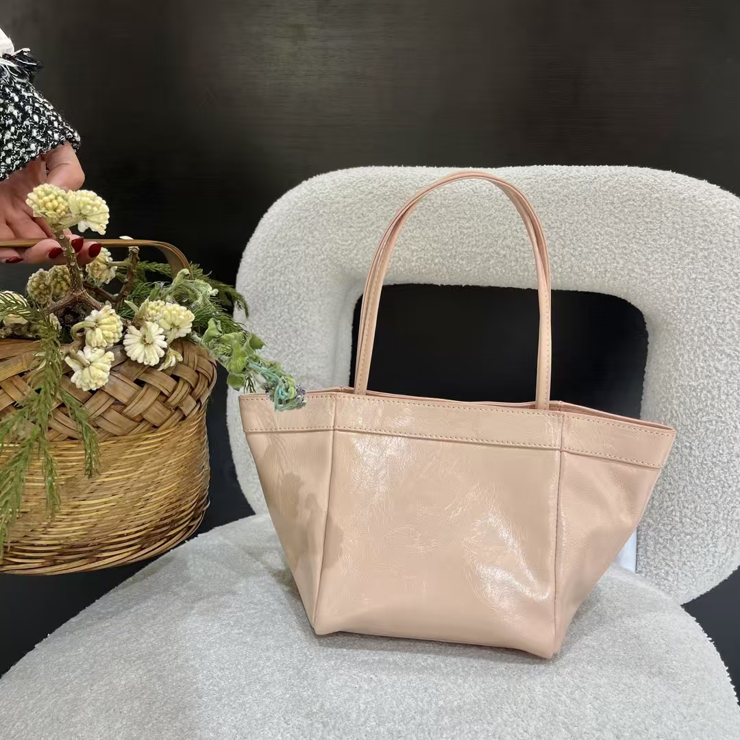 Top-grain Oil-Waxed Cowhide Small Square Basket Bag genuine leather should crossbody bag