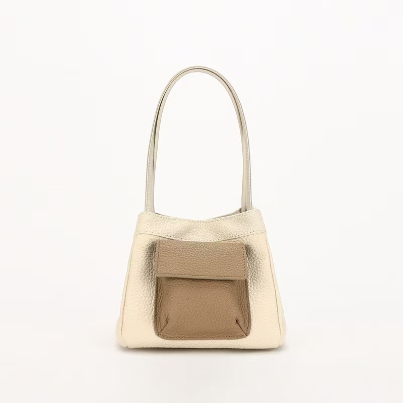 Top-Grain Full-Grain Cowhide Pocket Bag genuine leather handbag crossbody shoulder bag