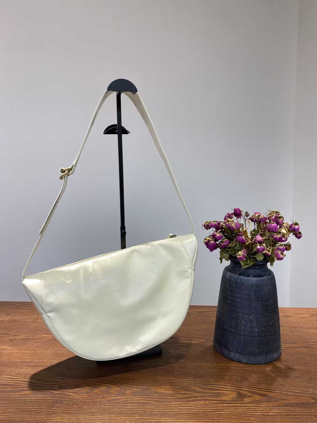 Top-Grain Oil-Waxed Cowhide Large Capacity Dumpling Bag genuine leather shoulder bag cross body bag