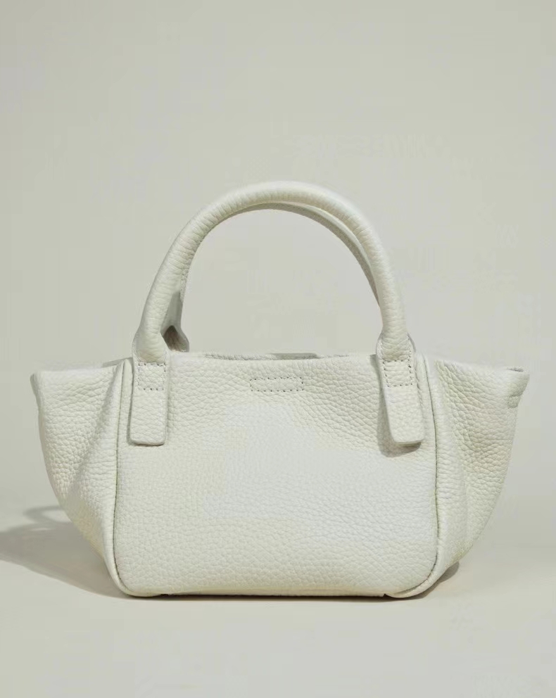 Top-Grain Full-Grain Cowhide Basket-Style Handheld Crossbody Bag genuine leather handbag shoulder bag
