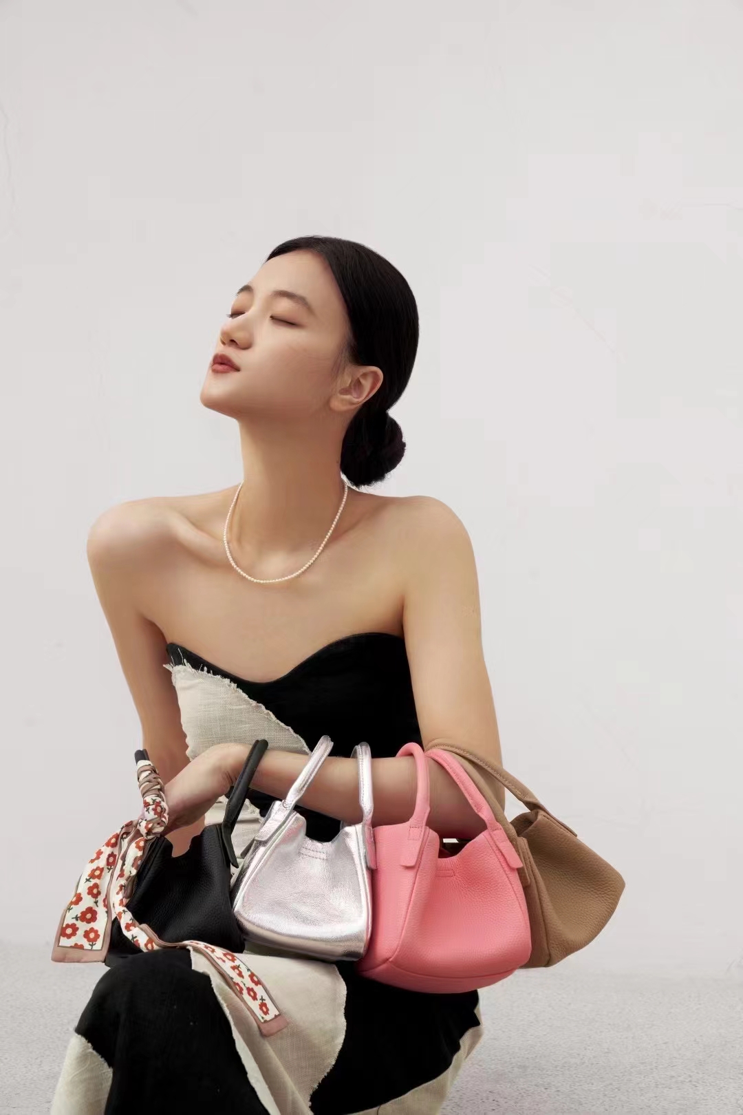 Top-Grain Full-Grain Cowhide Basket-Style Handheld Crossbody Bag genuine leather handbag shoulder bag