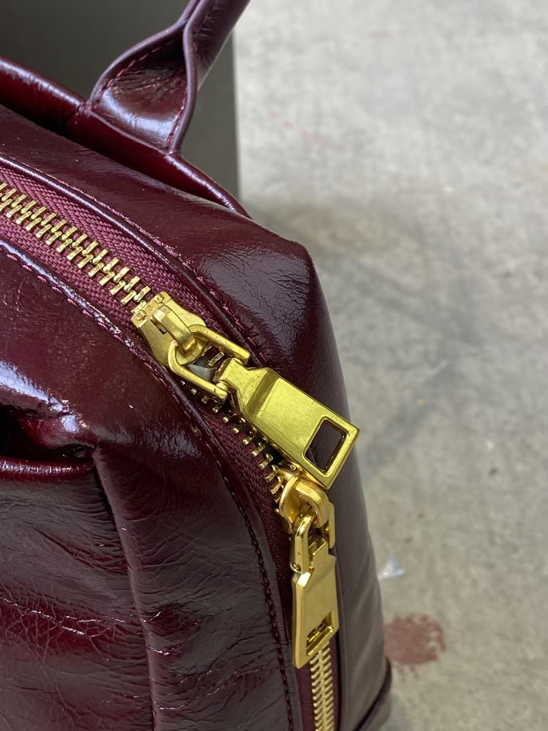 Top-Grain Oil-Waxed Cowhide Handheld genuine leather Tote Bag work bag handbag