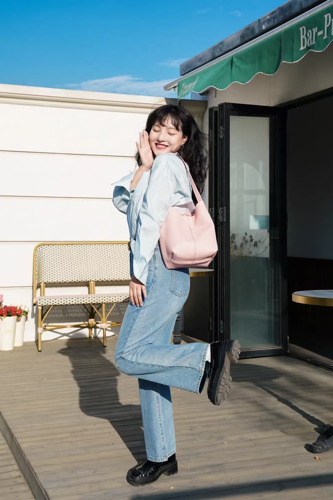 Top-Grain Full-Grain Cowhide Bucket Bag (with Inner Pouch) genuine leather shoulder bag