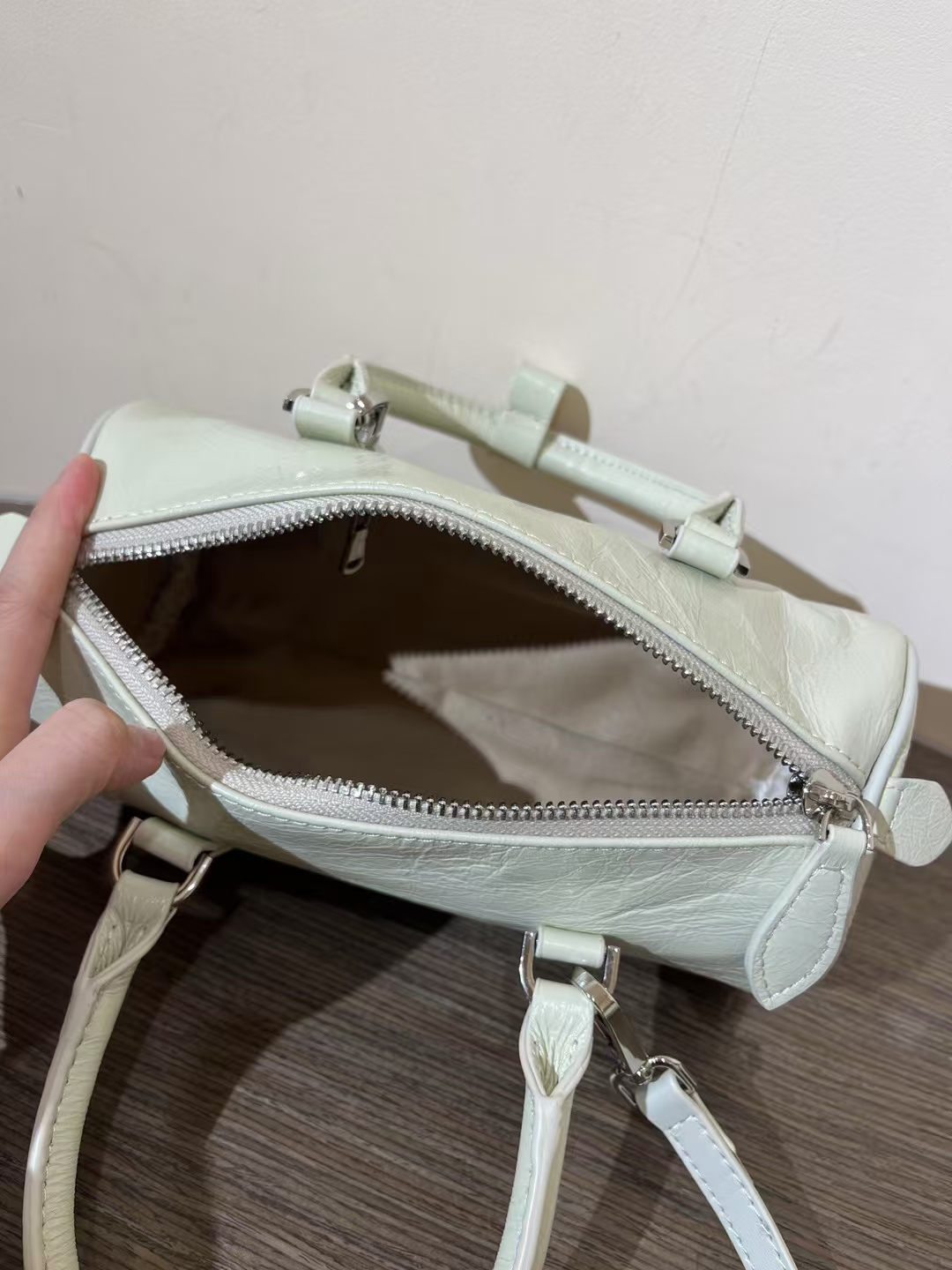 Top Grain Oil-Waxed Cowhide Cylindrical Pillow Bag  women's genuine leather handbag crossbody bag shoulder bag