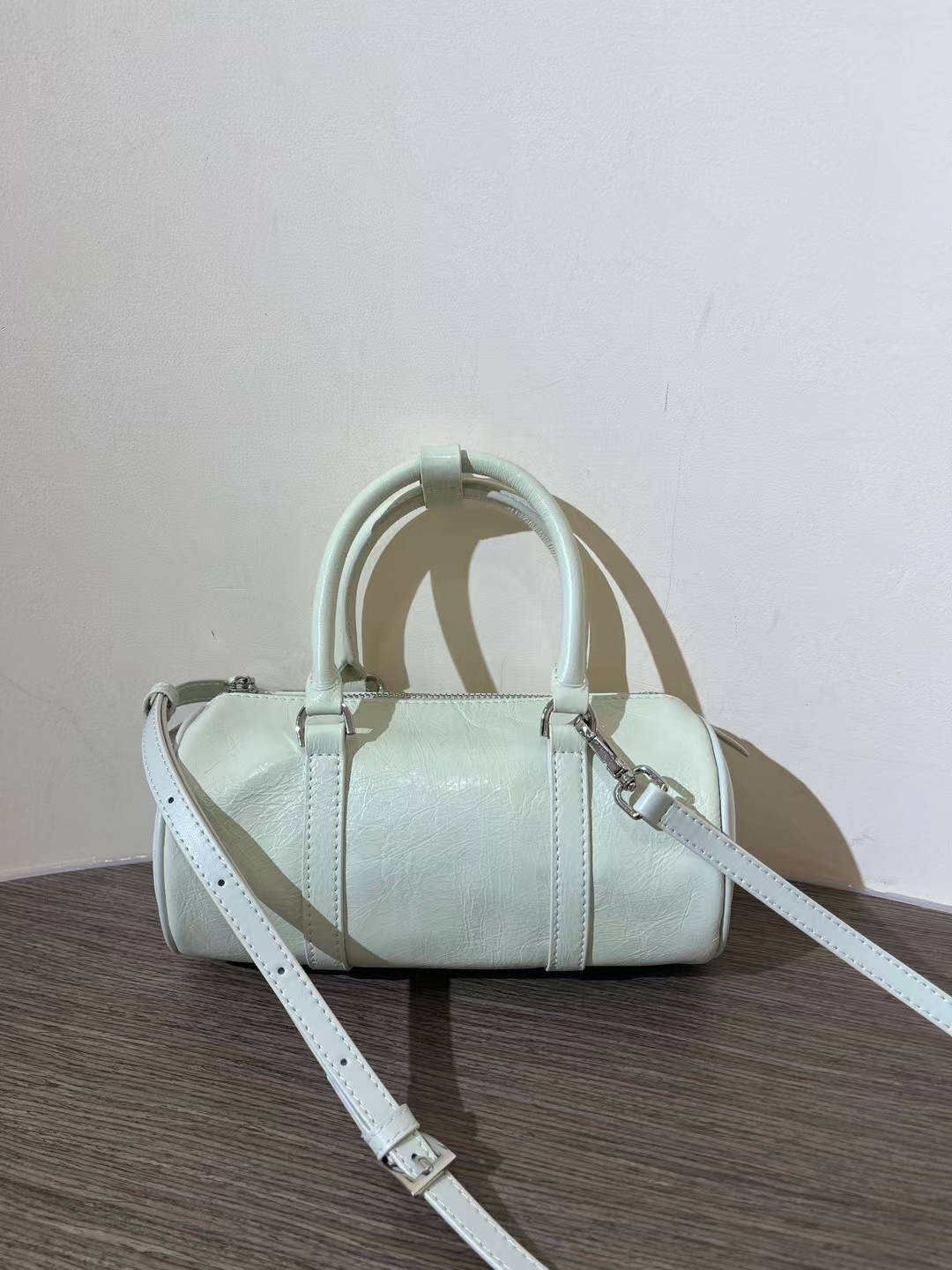 Top Grain Oil-Waxed Cowhide Cylindrical Pillow Bag  women's genuine leather handbag crossbody bag shoulder bag