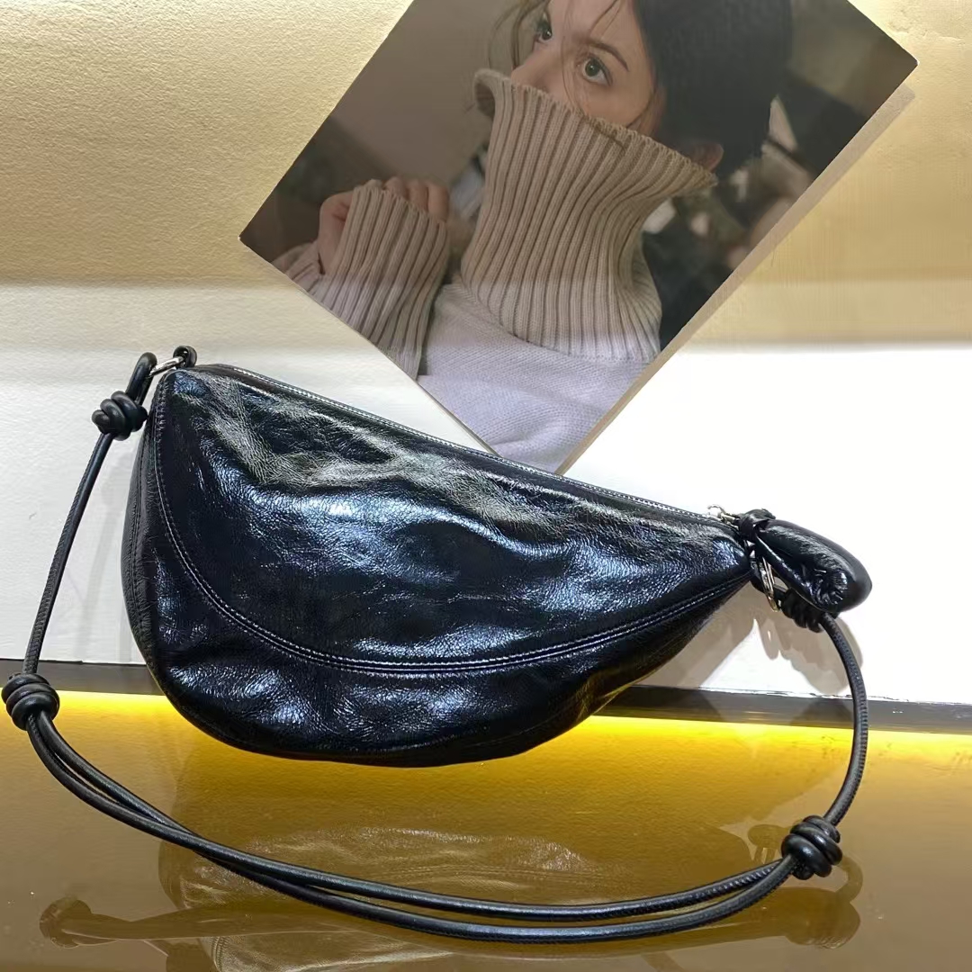 Top-Grain Oil-Waxed Cowhide Cloud-Shaped Dumpling Bag （big）genuine leather shoulder crossbody bag