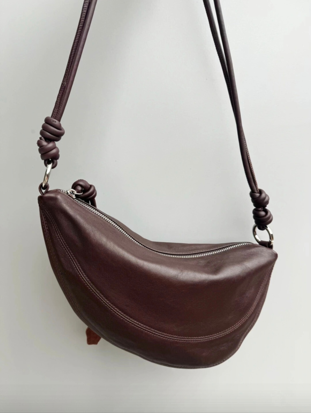 Top-Grain Oil-Waxed Cowhide Cloud-Shaped Dumpling Bag （big）genuine leather shoulder crossbody bag