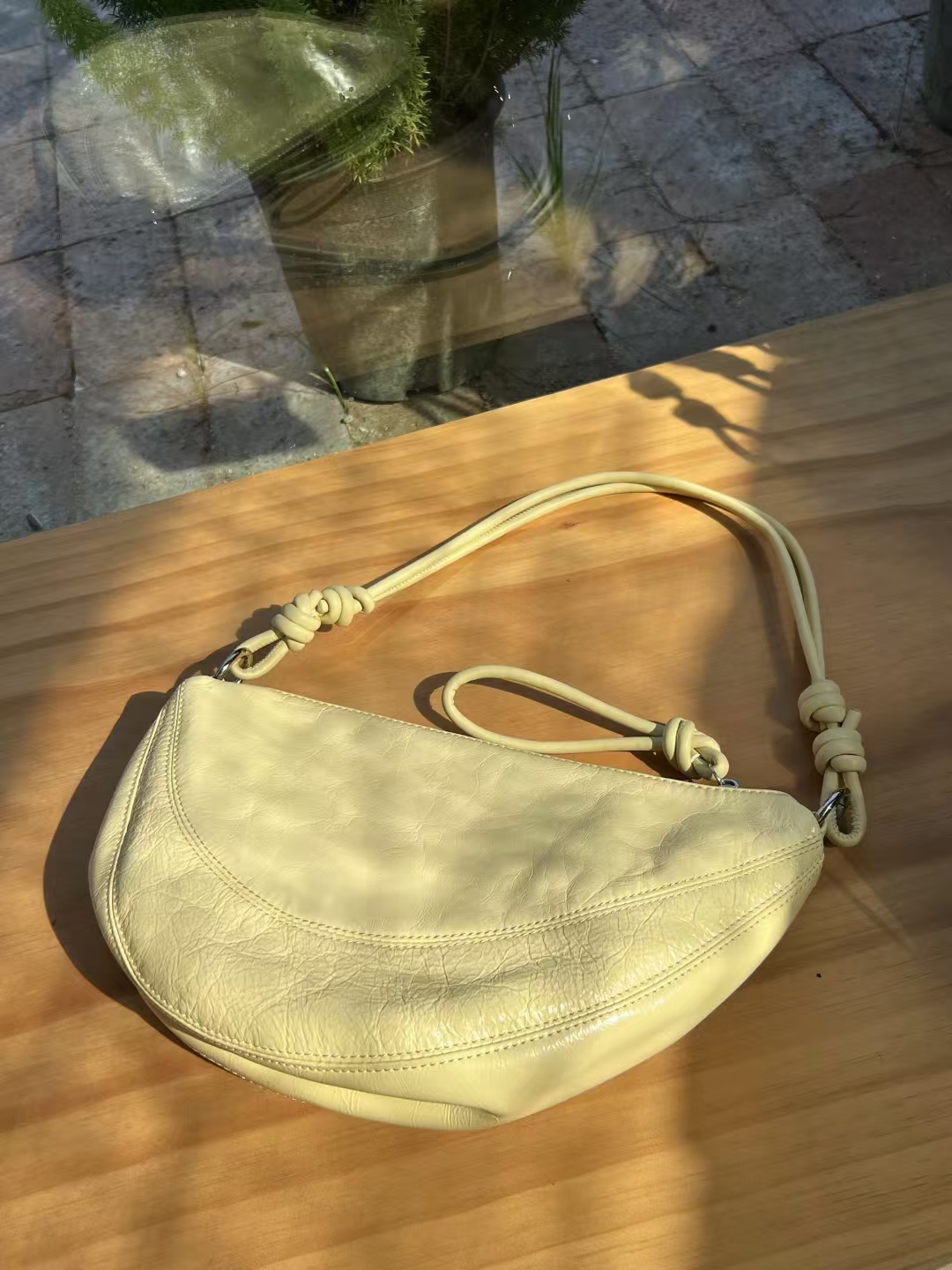 Top-Grain Oil-Waxed Cowhide Cloud-Shaped Dumpling Bag （big）genuine leather shoulder crossbody bag