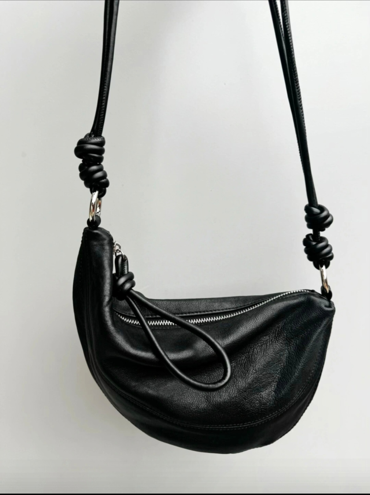 Top-Grain Oil-Waxed Cowhide Cloud-Shaped Dumpling Bag （big）genuine leather shoulder crossbody bag