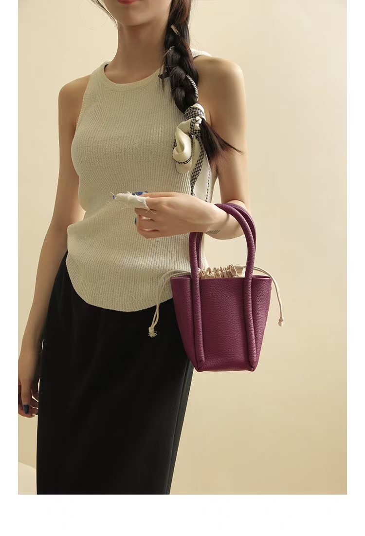 Top Grain Full-Grain Cowhide Handheld Crossbody Bag genuine leather shoulder bag handbag