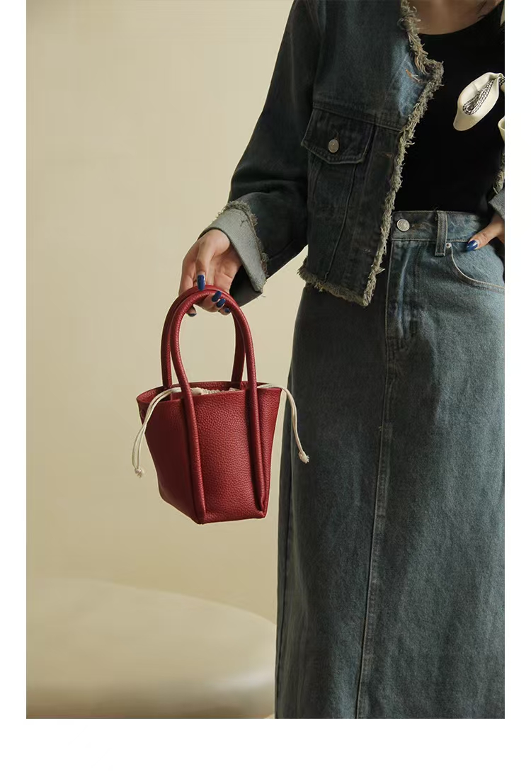 Top Grain Full-Grain Cowhide Handheld Crossbody Bag genuine leather shoulder bag handbag