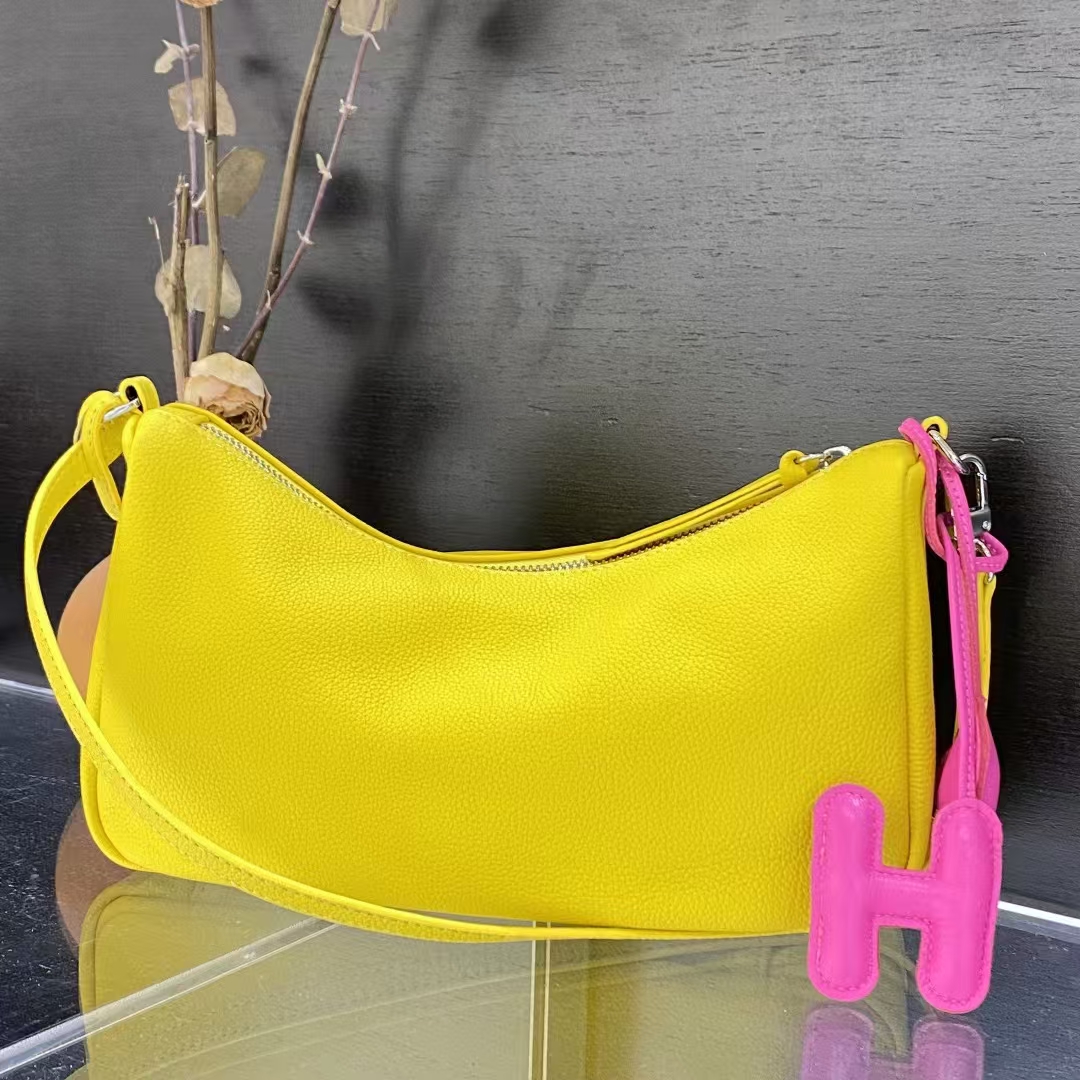 Top-Grain Cowhide Naturally Tumbled Single Shoulder Crossbody Bag genuine leather shoulder bag