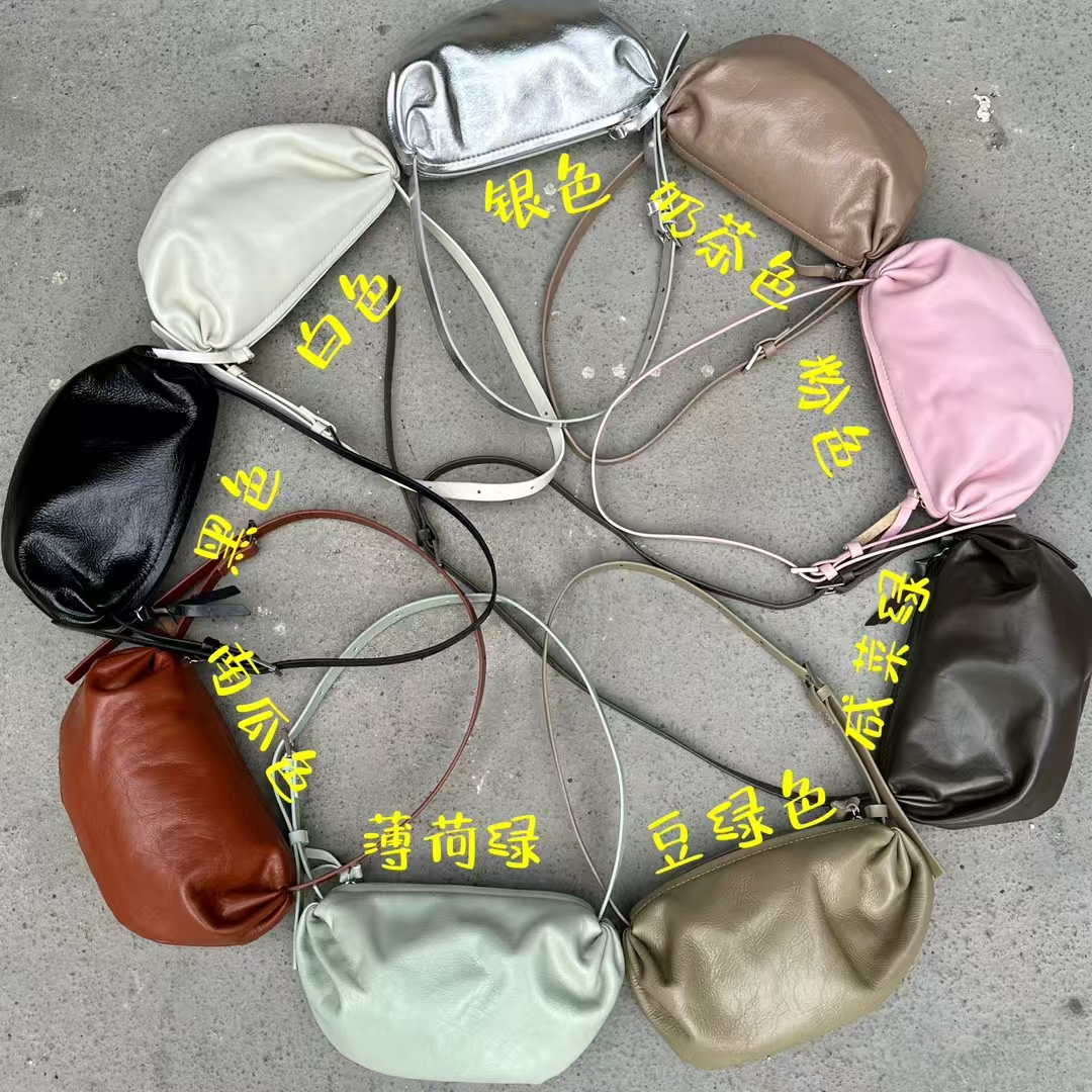 Top-Grain Oil-Waxed Cowhide Candy Bag genuine leather Mini Shoulder Bag for Women crossbody bag