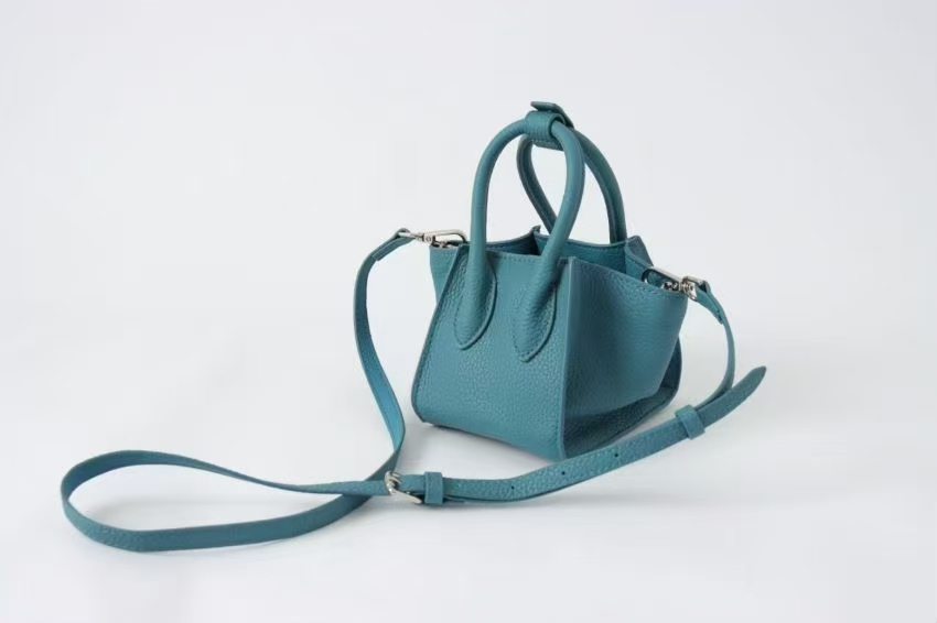 Top-Grain Cowhide Mini Wing Basket Bag genuine leather handbag crossbody bag Mini Shoulder Bag for Women