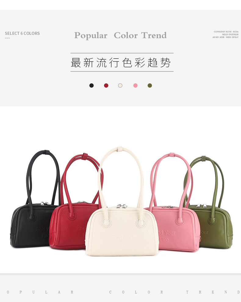 A-Grade Goatskin genuine leather Underarm Handheld handbag Shoulder Bag
