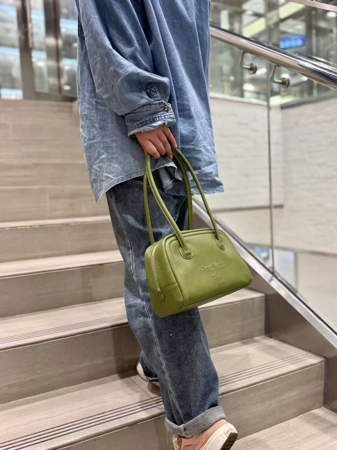 A-Grade Goatskin genuine leather Underarm Handheld handbag Shoulder Bag