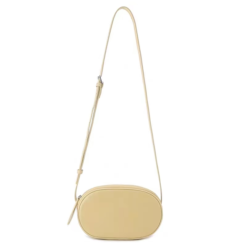 A-Grade Sheepskin Oval Bag genuine leather Mini Shoulder Bag crossbody bag for Women