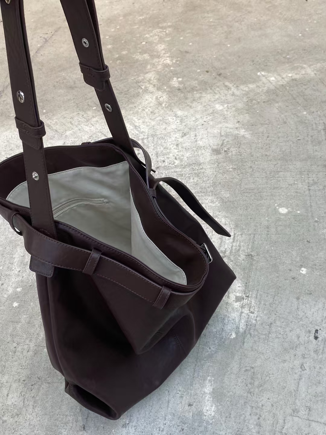 Top-Grain Oil-Waxed Cowhide  Belt Genuine Leather Bags Tote Bag shoulder bag