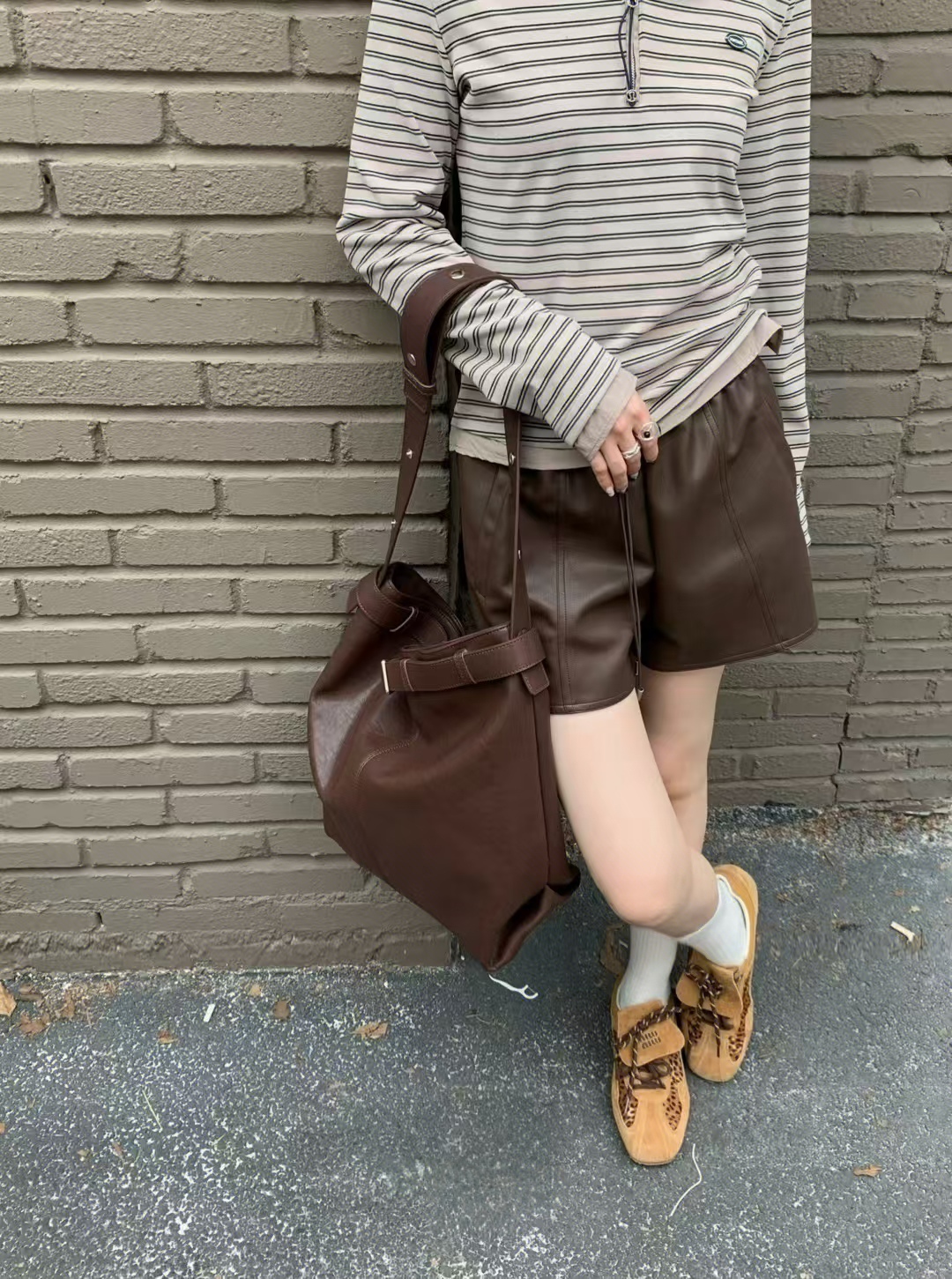 Top-Grain Oil-Waxed Cowhide  Belt Genuine Leather Bags Tote Bag shoulder bag