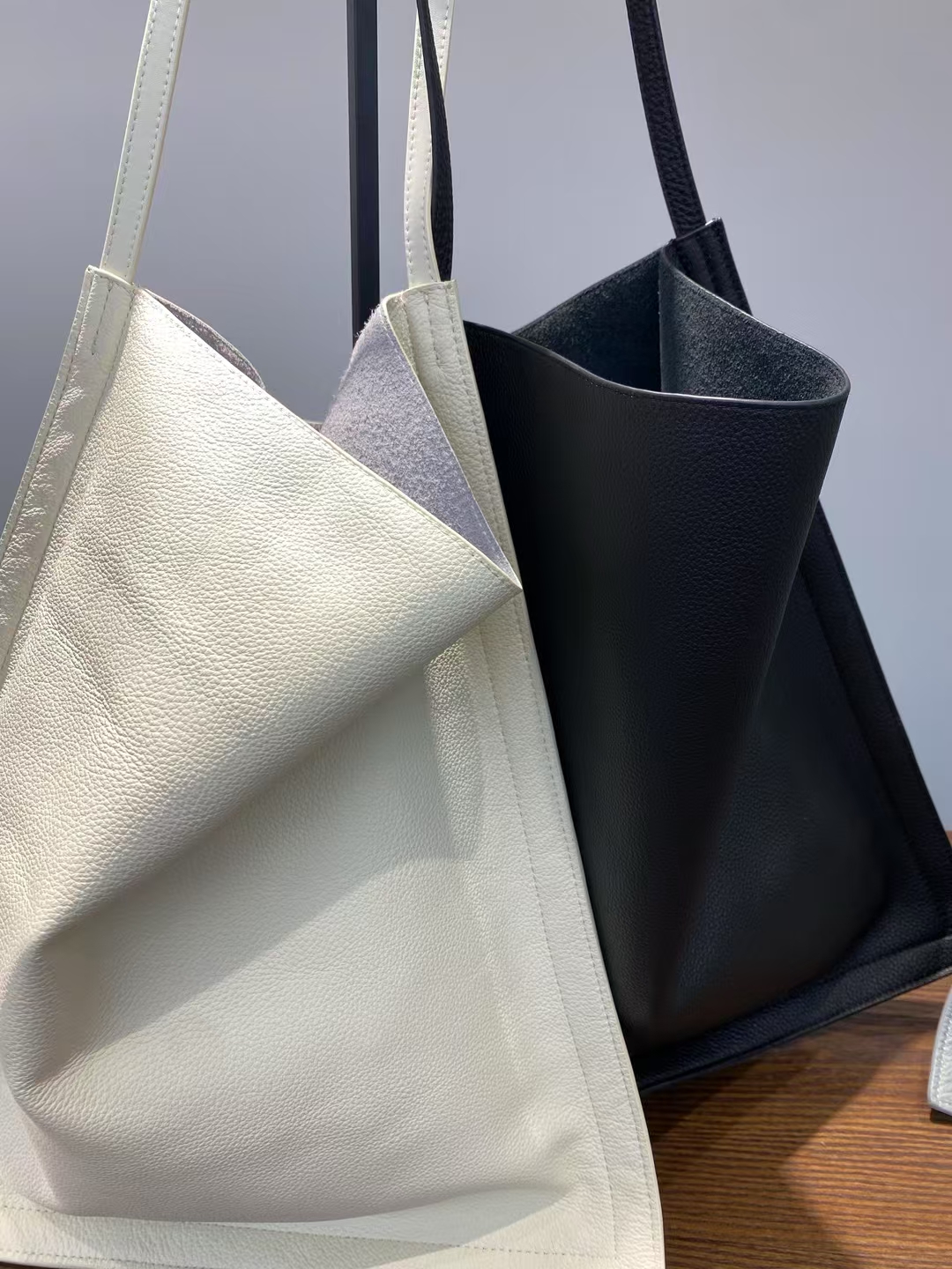 Top Grain Cowhide Natural Crash Casual  genuine leather Tote Bag Large Capacity Shoulder Bag