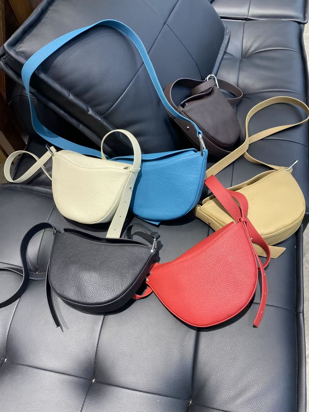 Top-Grain Full-Grain Cowhide Dumpling Bag  genuine leather shoulder bag for women crossbody leather bag