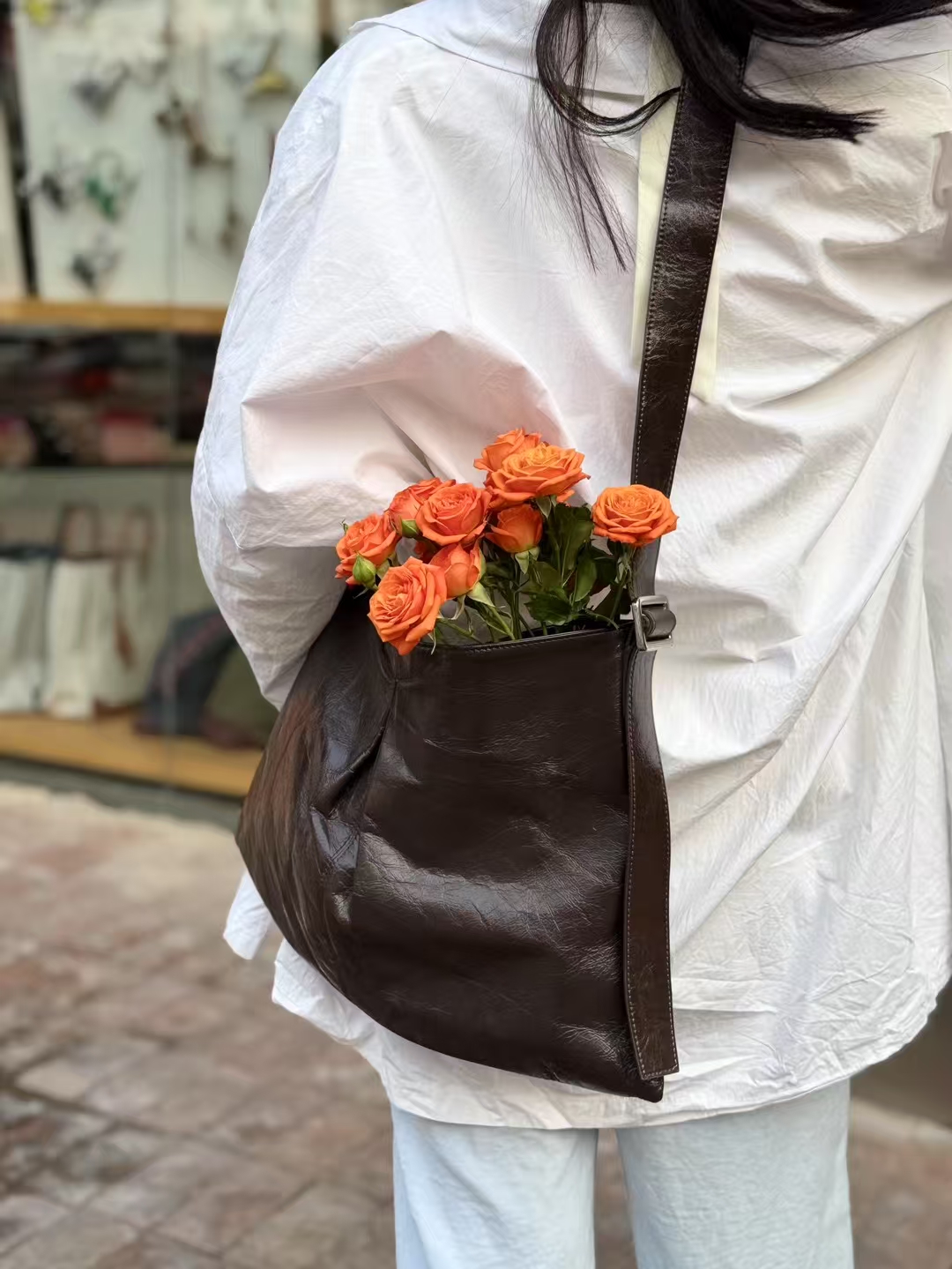 Top-Grain Oil-Waxed Cowhide Large-Capacity genuine leatherTote bag genuine leather Shoulder Bag