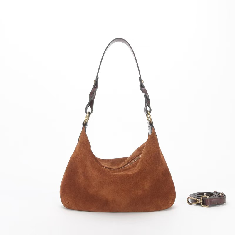 Top-Grain High-Gloss Matte Vintage Women's Baguette Bag Shoulder bag Crossbody bag Fashion Bags for Women