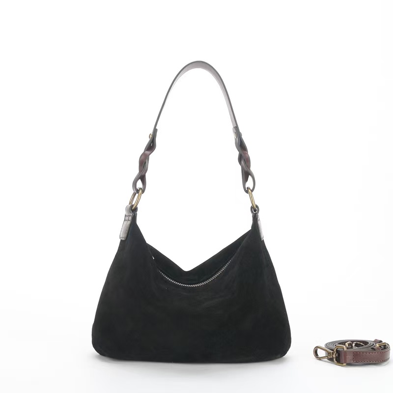 Top-Grain High-Gloss Matte Vintage Women's Baguette Bag Shoulder bag Crossbody bag Fashion Bags for Women