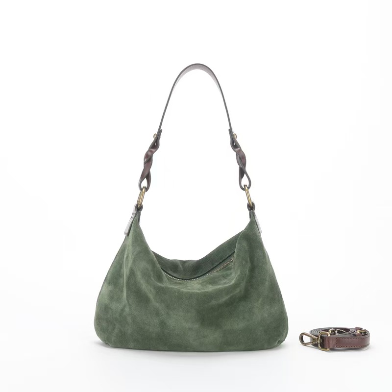 Top-Grain High-Gloss Matte Vintage Women's Baguette Bag Shoulder bag Crossbody bag Fashion Bags for Women
