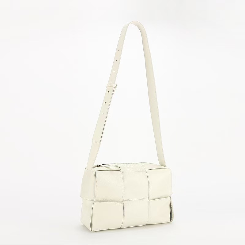 Top-Grain Oil-Waxed Cowhide Woven genuine leather Women's shoulder bag Crossbody Bag