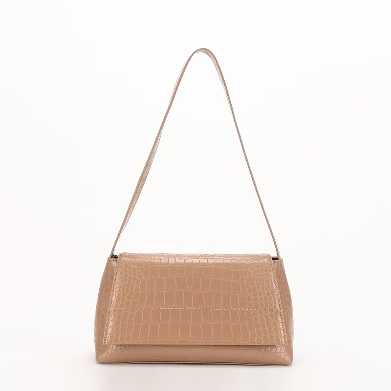 Top-Grain Cowhide Crocodile Embossed genuine leather Shoulder Bag for women fashion bag