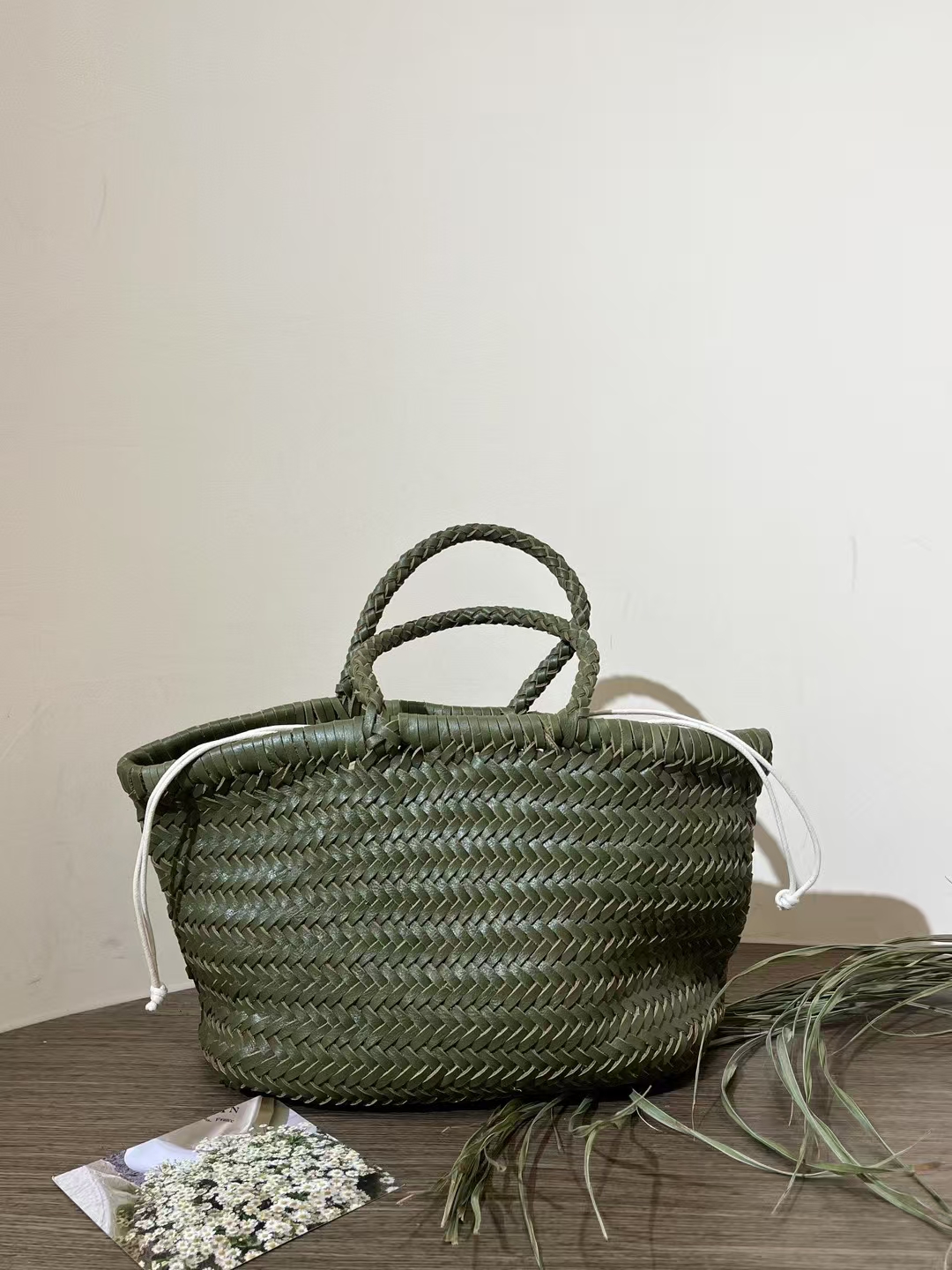 Top-Grain Cowhide Fully Handwoven Basket Tote Bag large capacity genuine leather handbag shoulder bag