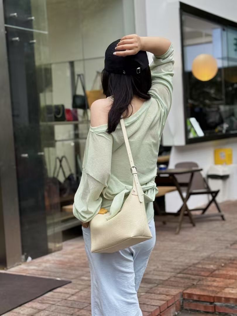 Top grain full grain cowhide hobo bag genuine leather women's shoulder bag crossbody bag