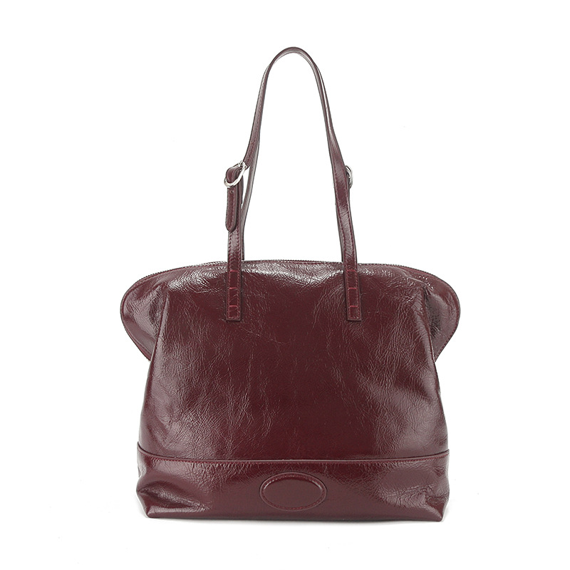 Top-Grain Oil-Waxed Cowhide Handbag large capacity genuine leather shoulder bag handbag