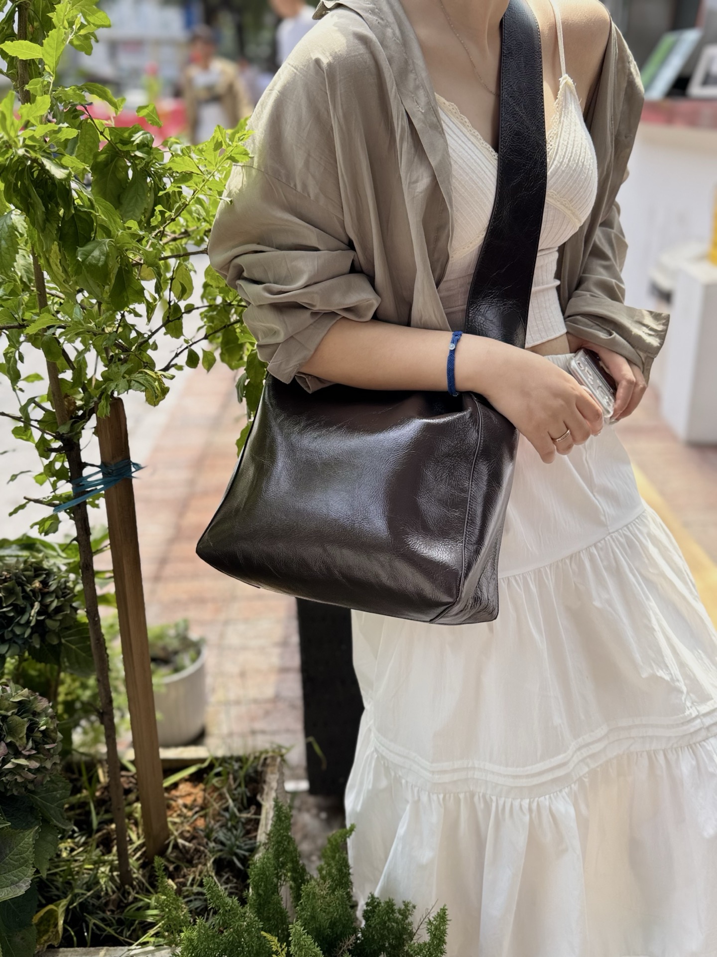 Top-Grain Oil-Waxed Cowhide Large-Capacity genuine leather Crossbody Bag shoulder bag Tote bag
