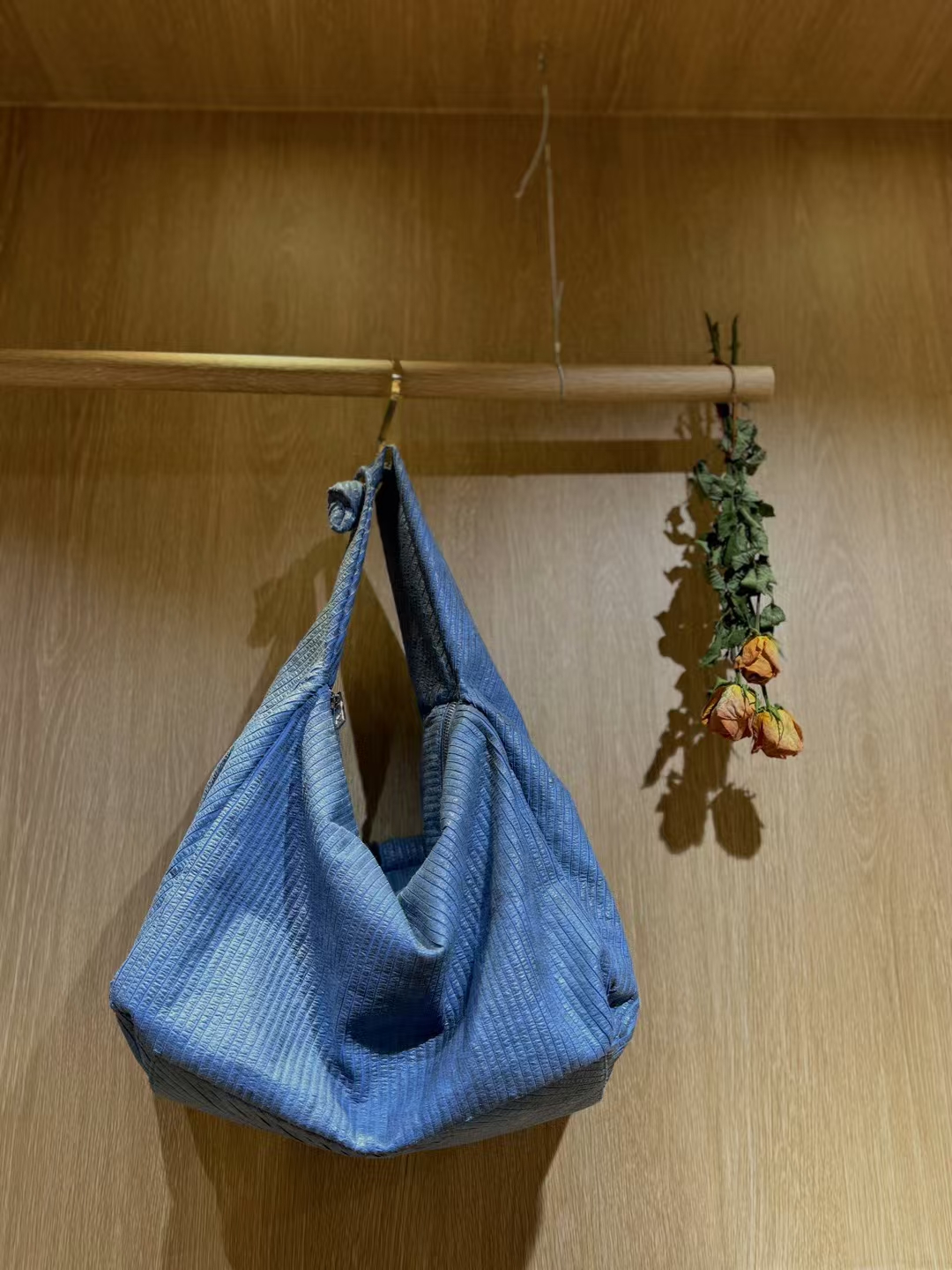Striped Fabric  Large-Capacity Tote Shoulder Bag   handbag women's fashion bag