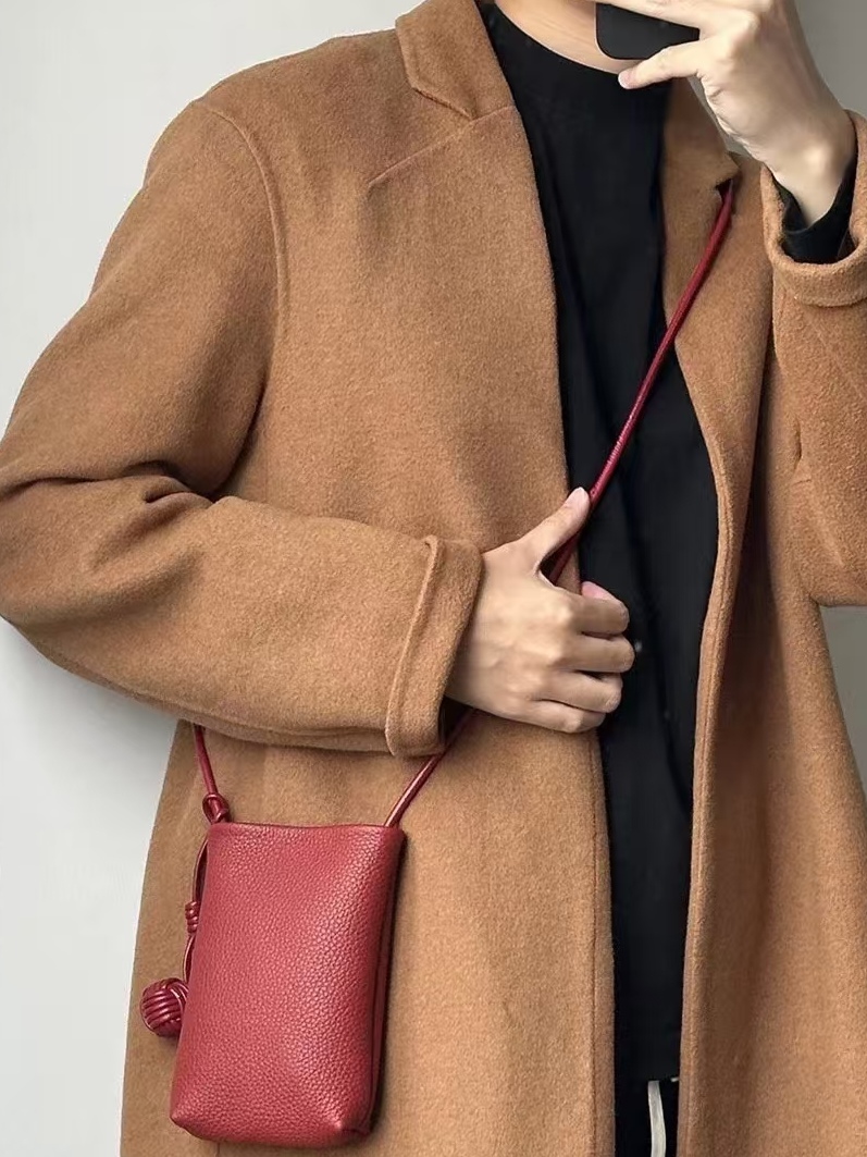 Top-Grain Full-Grain Cowhide genuine leather Phone Bag mini shoulder bag crossbody bag