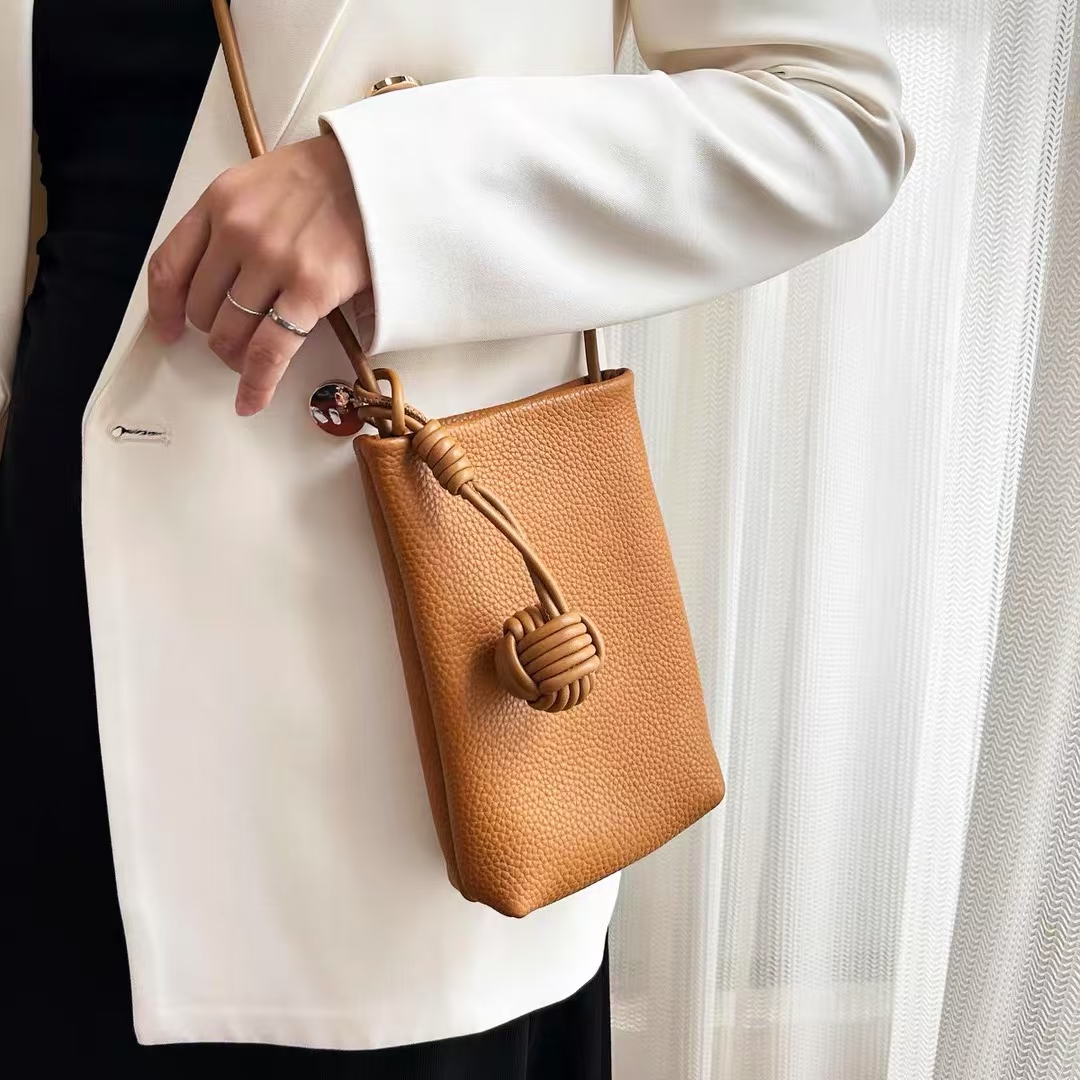 Top-Grain Full-Grain Cowhide genuine leather Phone Bag mini shoulder bag crossbody bag
