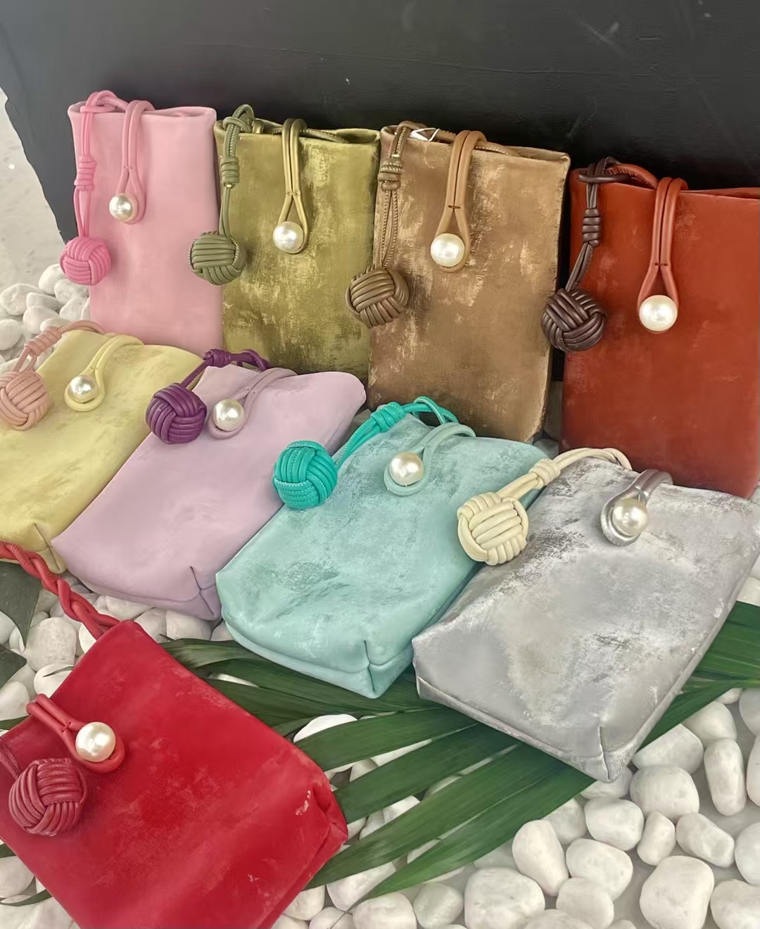 Velvet Satin Cowhide Phone Case mini phone bag shoulder bag crossbody bag