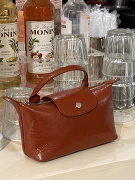 Top-Grain Oil-Waxed Cowhide Small Dumpling Bag genuine leather handbag shoulder bag