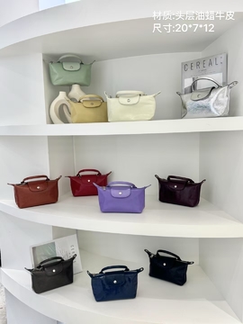 Top-Grain Oil-Waxed Cowhide Small Dumpling Bag genuine leather handbag shoulder bag