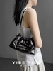 Small Gold Ball Top-Grain Cowhide Chain Single-Shoulder Crossbody Bag Shoulder leather Bag