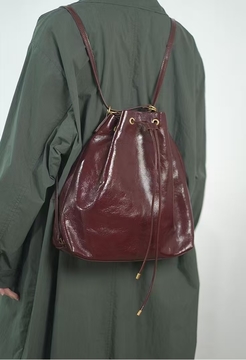 Top-grain oil-waxed cowhide  Large-capacity Single-shoulder and double-shoulder bag leather backpack