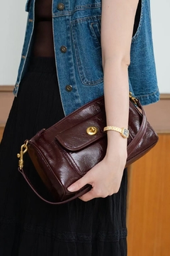 Top-grain Full-grain Cowhide Single shoulder and Cross body Bag Vintage genuine leather should bag