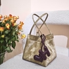 Velvet and Satin Cowhide Small Square Bag genuine women's fashion Handbag crossbody bag