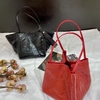 Top-Grain Cowhide Hand-Grabbed Texture Basket-Style  Small Square Bag genuine leather handbag shoulder bag