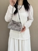 Top-grain Cowhide Small Gold Balls Woven Shoulder & Crossbody Bag Mini Shoulder Bag for Women