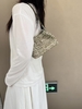 Top-grain Cowhide Small Gold Balls Woven Shoulder & Crossbody Bag Mini Shoulder Bag for Women